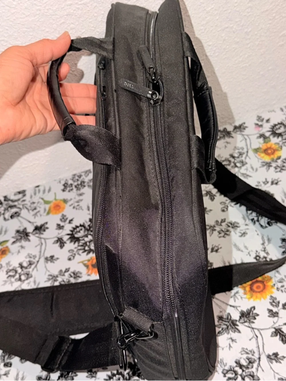 Dell Black Laptop Bag with Blue Accent